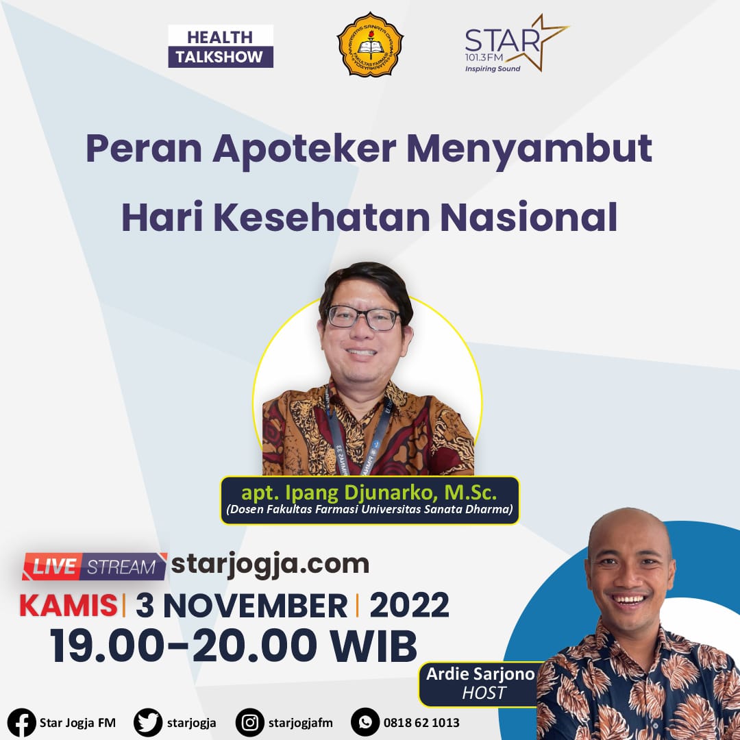 Health Talkshow, Peran Apoteker Menyambut Hari Kesehatan Nasional