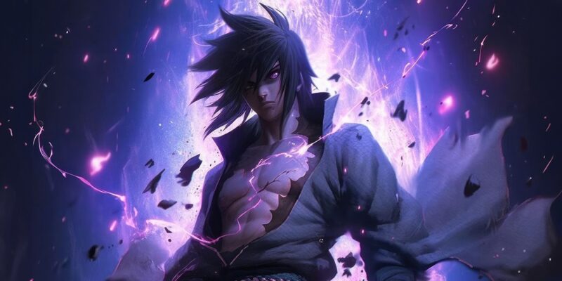 Poster karakter Sasuke di anime Naruto