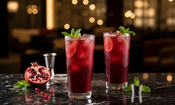 minum jus buah delima